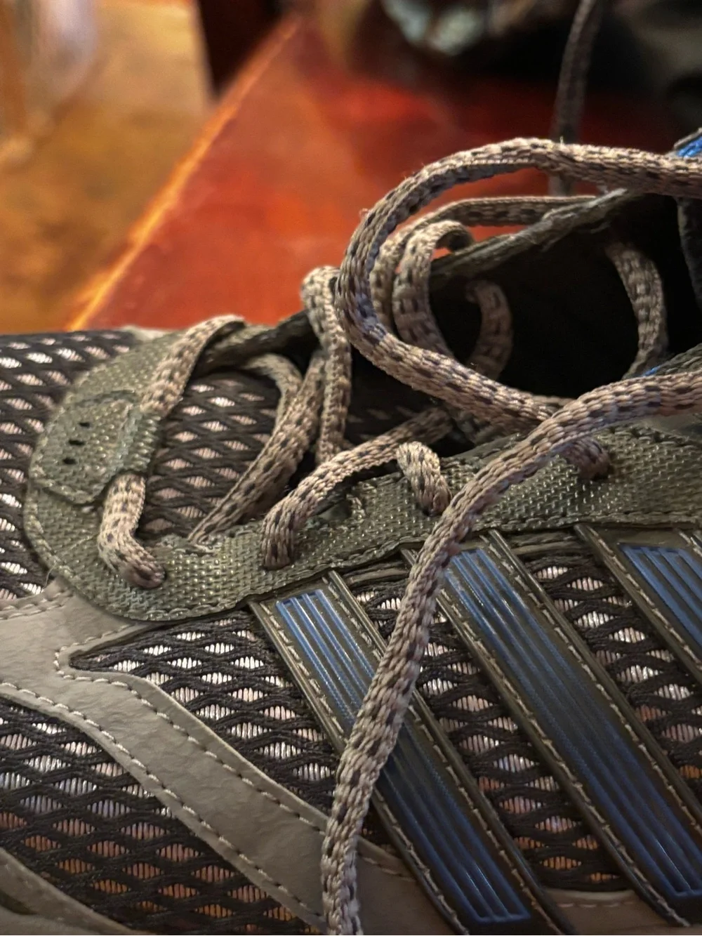 adidas Women’s Blue & Black Mesh Athletic Sneakers